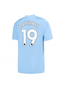 Manchester City Julian Alvarez #19 Jalkapallovaatteet Kotipaita 2023-24 Lyhythihainen